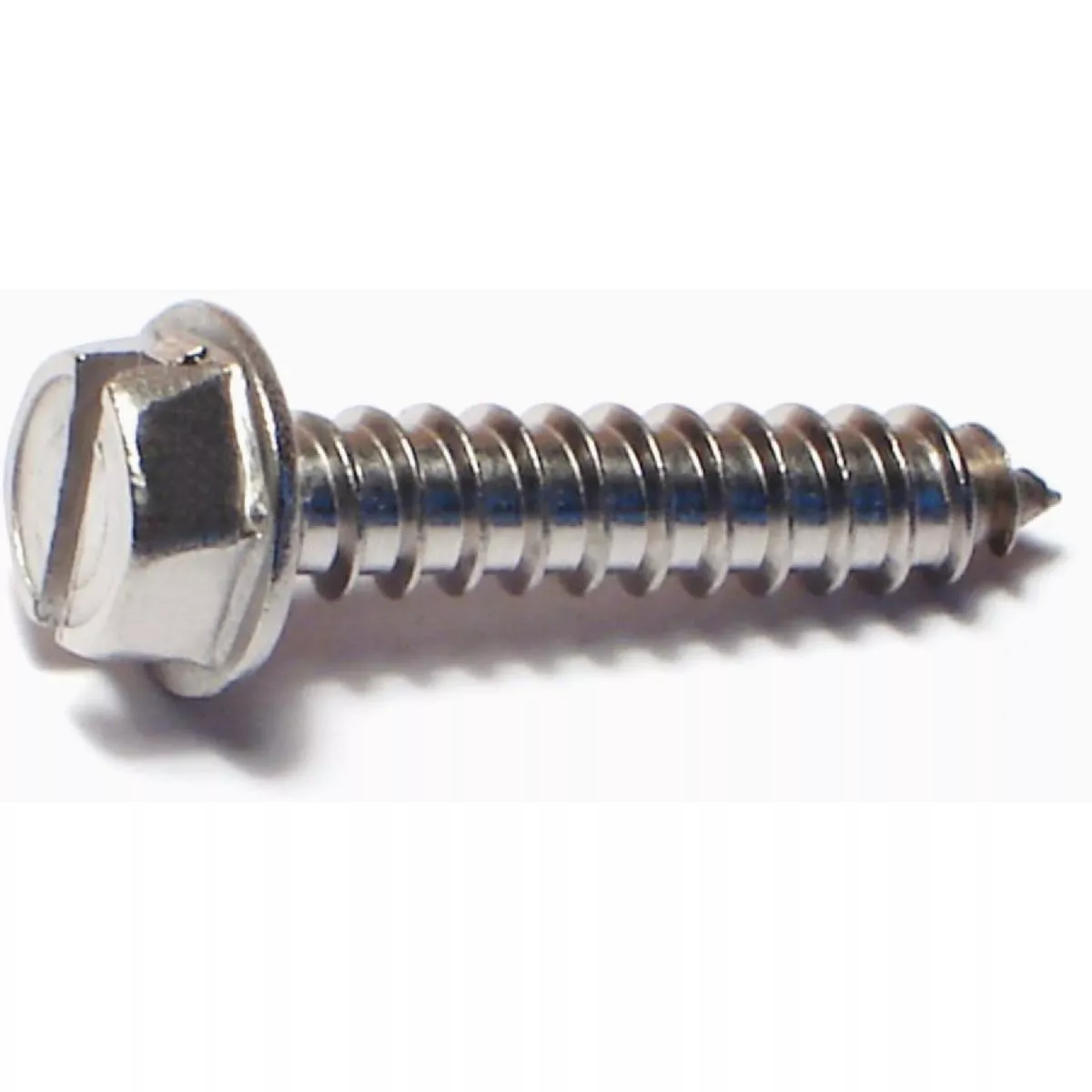 Midwest Fastener #12 x 1 In. 18-8 Stainless Steel Slotted Hex Washer Head Sheet Metal Screws