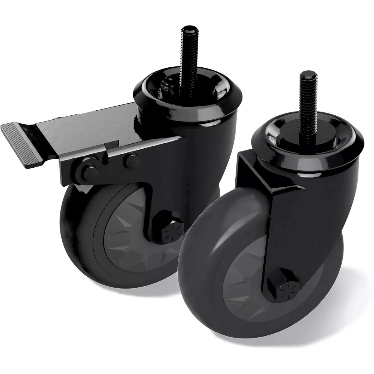 Big Green Egg 4 In. Modular Nest & Wood Table Caster Kit (2-Piece)-
