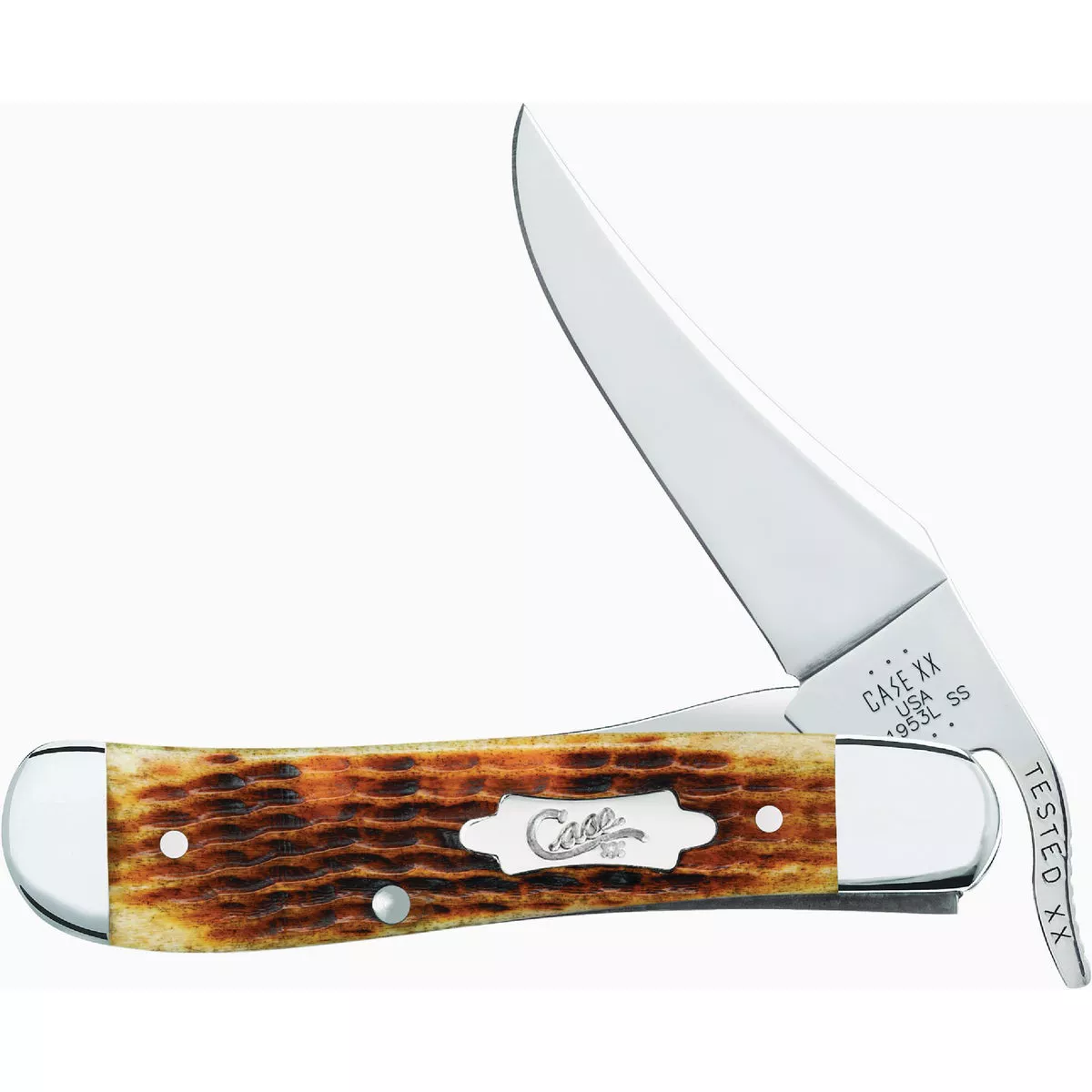 Case Antique Bone Rogers Corn Cob Jig RussLock Pocket Knife