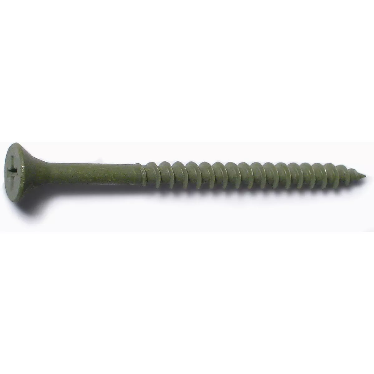 Midwest Fastener #8 x 2-1/2 In. Green Ruspert Coated Steel Phillips Bugle Head Deck Deck Screws