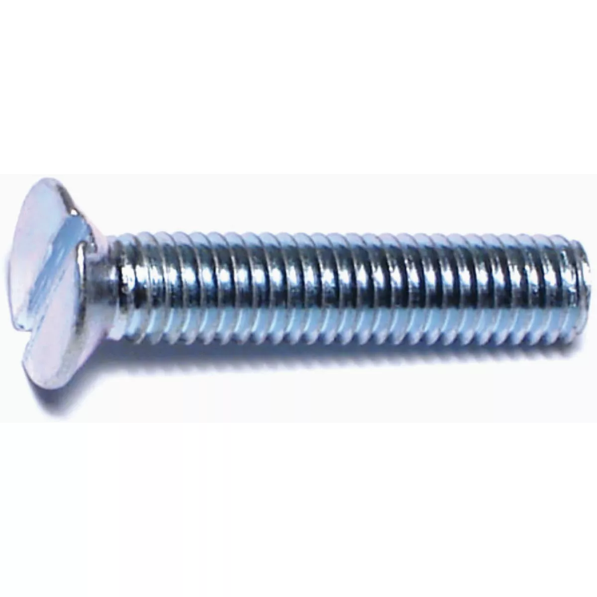 Midwest Fastener 5mm-0.8 x 25mm Zinc Plated Class 4.8 Steel Coarse Thread Slotted Flat Head Machine Screws (10 Ct.)-