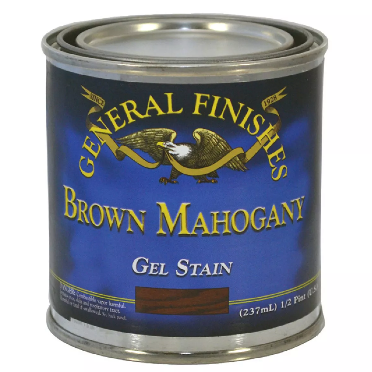 General Finishes Gel Brown Mahogany Interior Stain, 1/2 Pt., 195-930