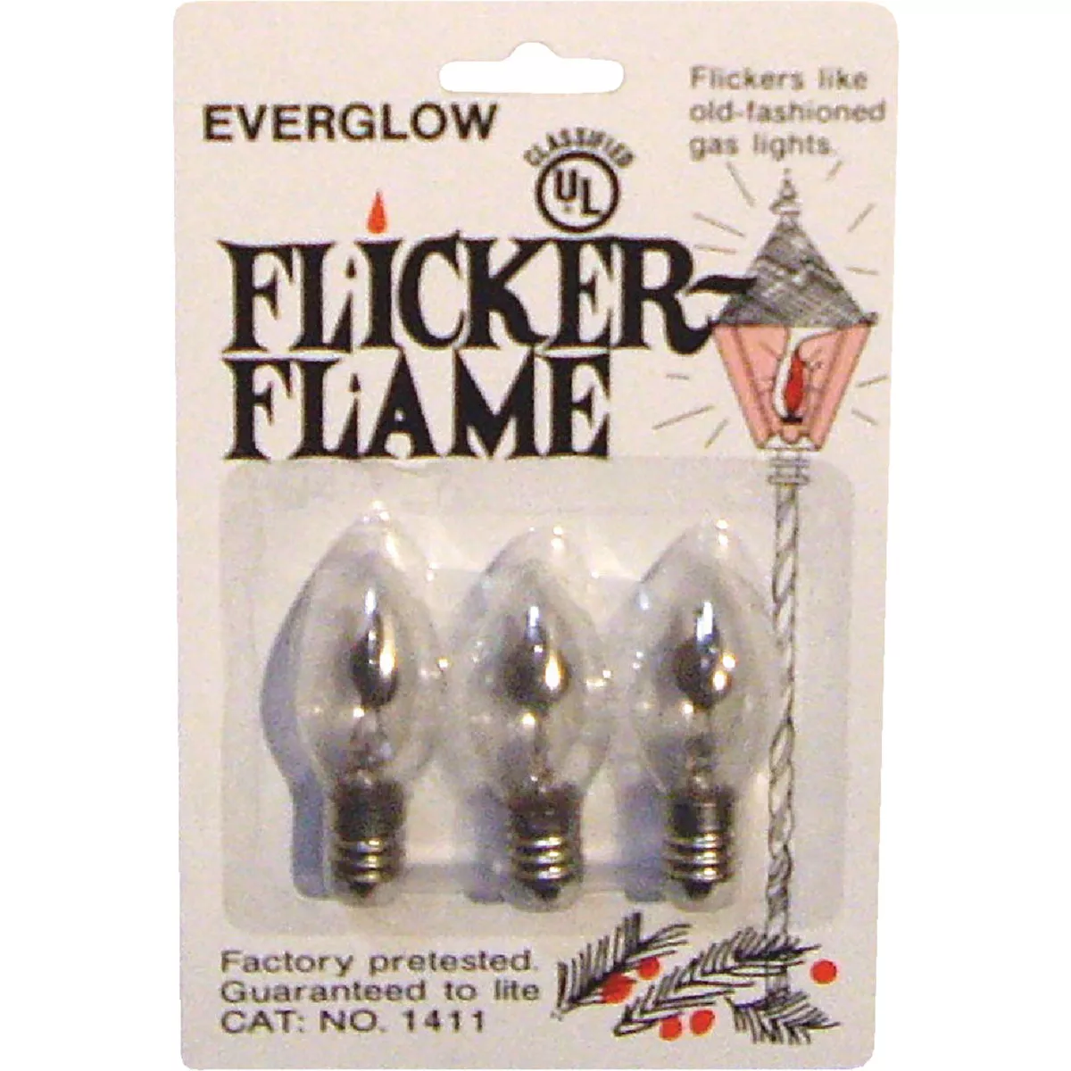 Home Impressions C7 Clear Flicker 120V Replacement Light Bulb (3-Pack)