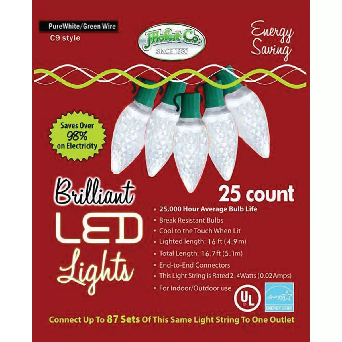 Home Impressions Pure White 25-Bulb C9 LED Light Set - photo 2