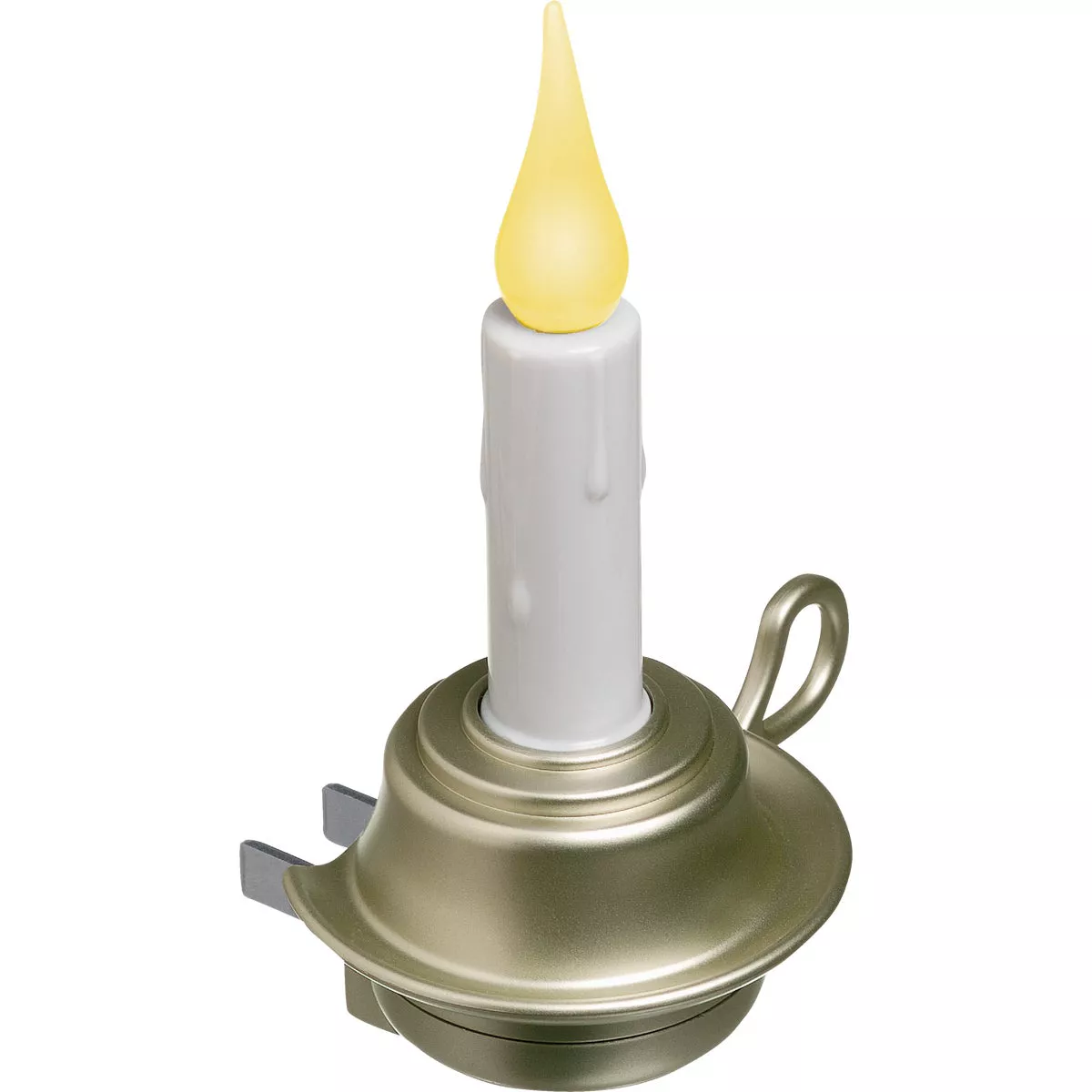 Xodus Plastic LED Plug-In Electric Candle Night Light, Pewter