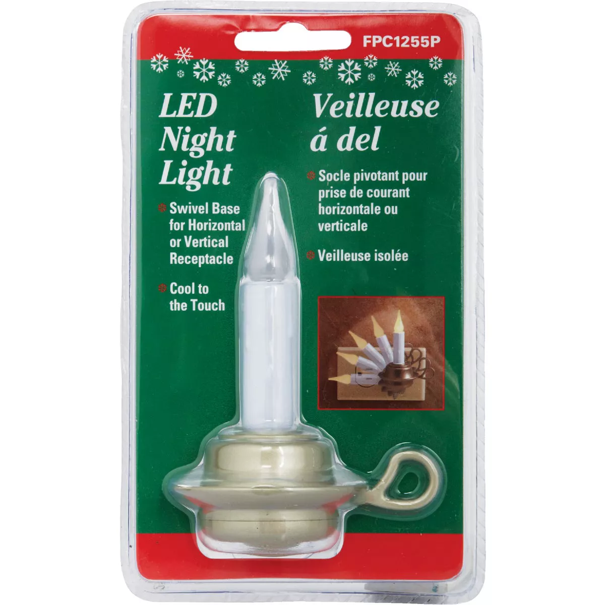Xodus Plastic LED Plug-In Electric Candle Night Light, Pewter - photo 2