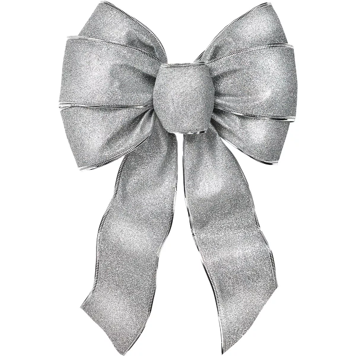 Holiday Trims 7-Loop 8-1/2 In. W. x 14 In. L. Assorted Glitter Christmas Bow - photo 5