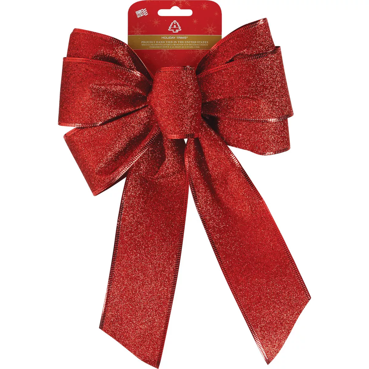 Holiday Trims 7-Loop 8-1/2 In. W. x 14 In. L. Assorted Glitter Christmas Bow - photo 6