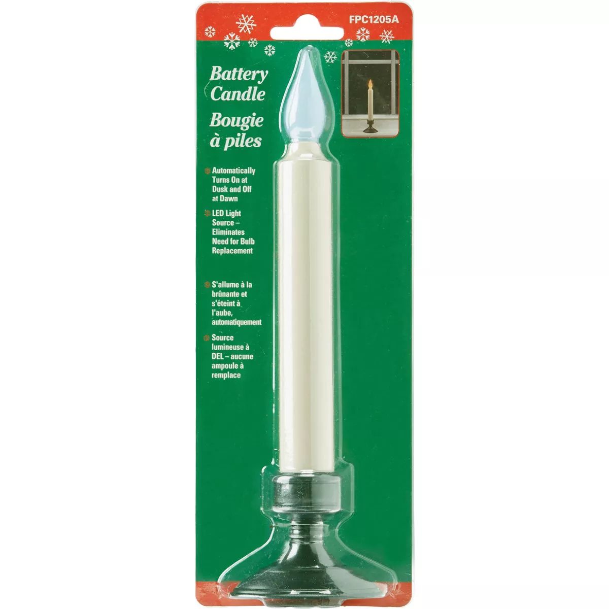 Xodus 3.5 In. W. x 9.75 In. H. x 1.6 In. D. Aged Bronze LED Dusk To Dawn Battery Operated Candle - photo 2