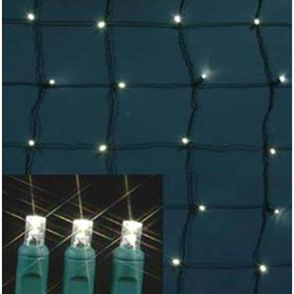 J Hofert Clear 70Bulb M5 Twinkle LED 4 Ft. x 4 Ft. Net Light Set Do