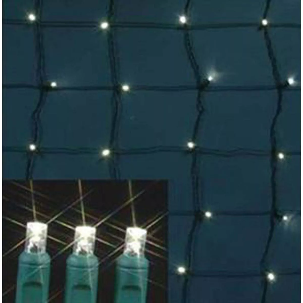J Hofert Clear 70-Bulb M5 Twinkle LED 4 Ft. x 4 Ft. Net Light Set