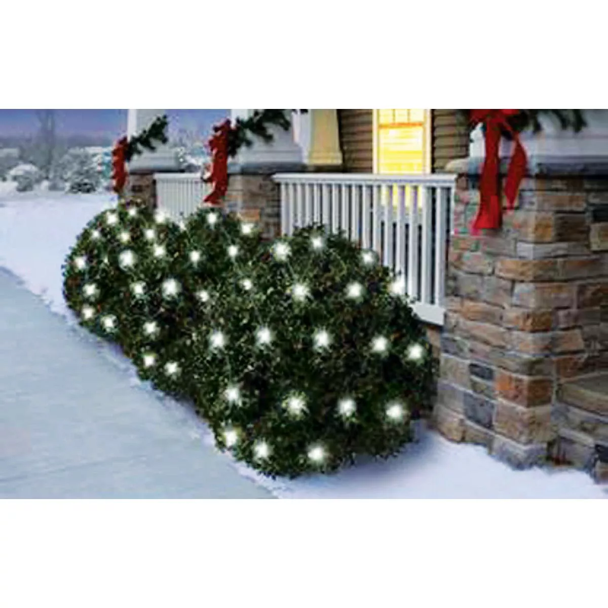 J Hofert Clear 70-Bulb M5 Twinkle LED 4 Ft. x 4 Ft. Net Light Set - photo 2