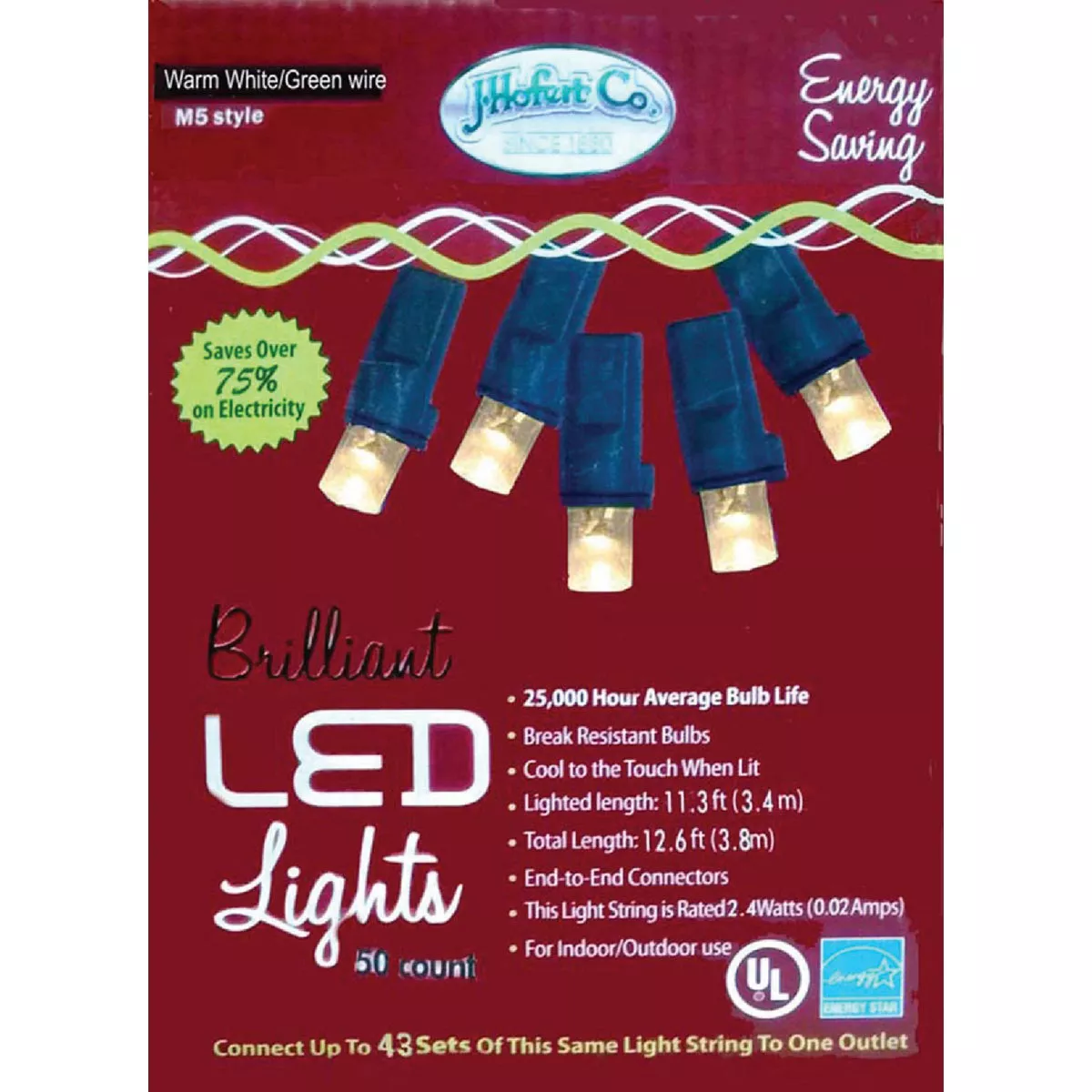 J Hofert Warm White 50-Bulb M5 LED Light Set - photo 2