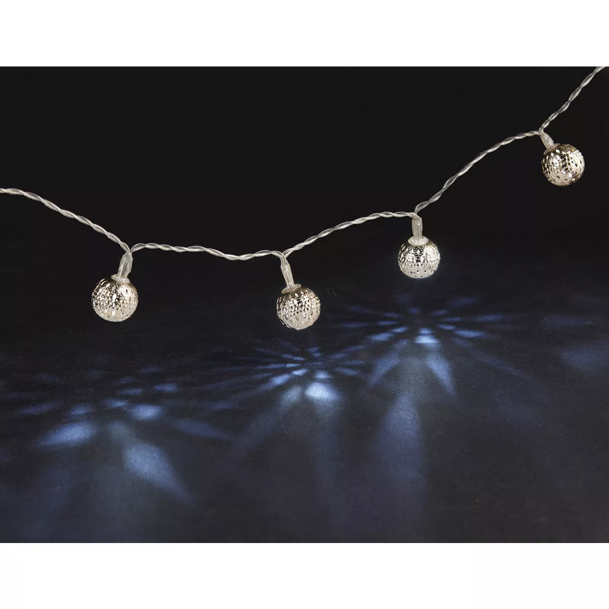 Danson Decor Pure White 10-Bulb LED Ball Battery Operated Light Set - photo 2