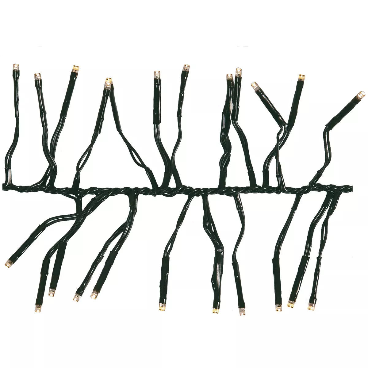 Lumineo Warm White 768-Bulb LED Cluster Light Set with Dark Green Wire