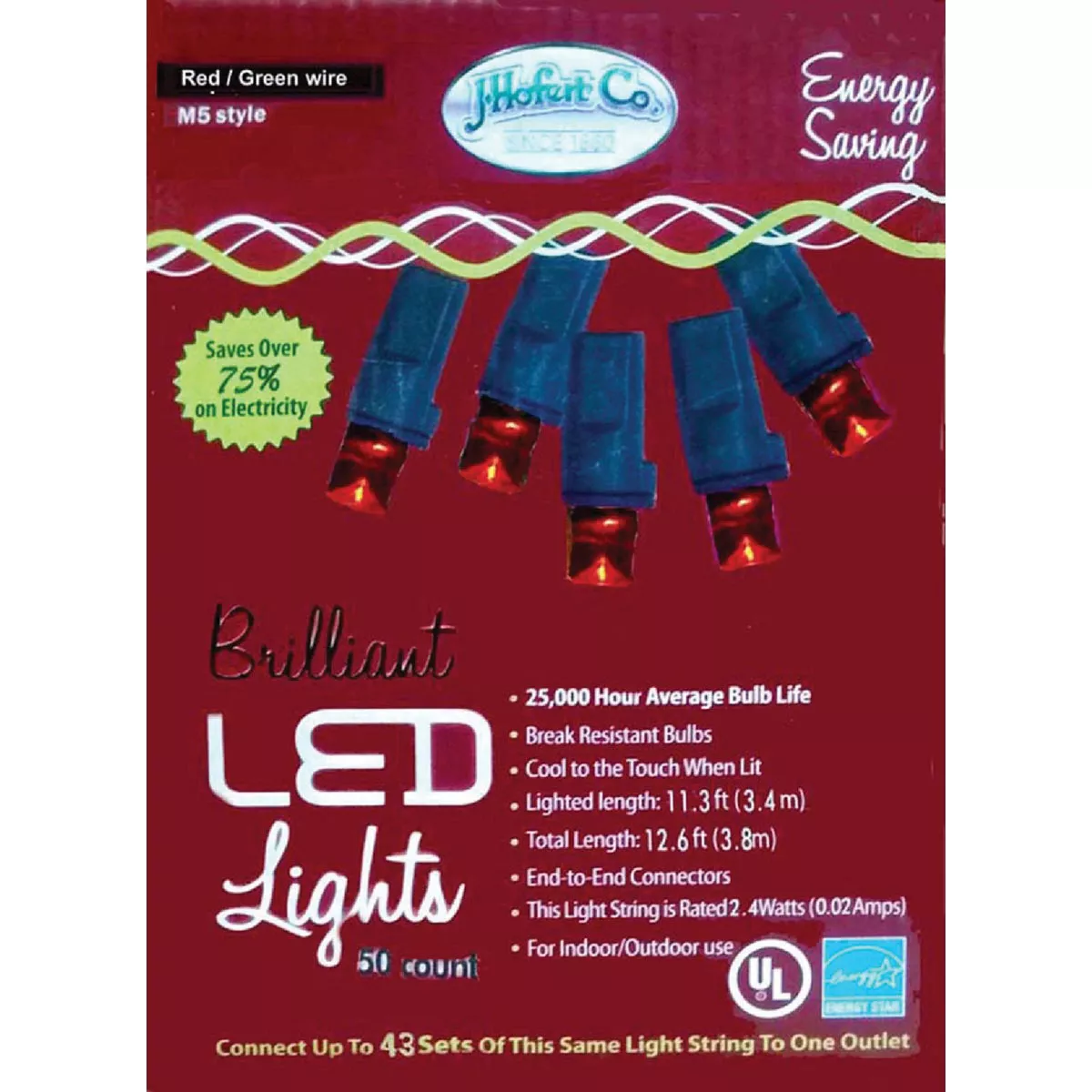 J Hofert Red 50-Bulb M5 LED Light Set - photo 2