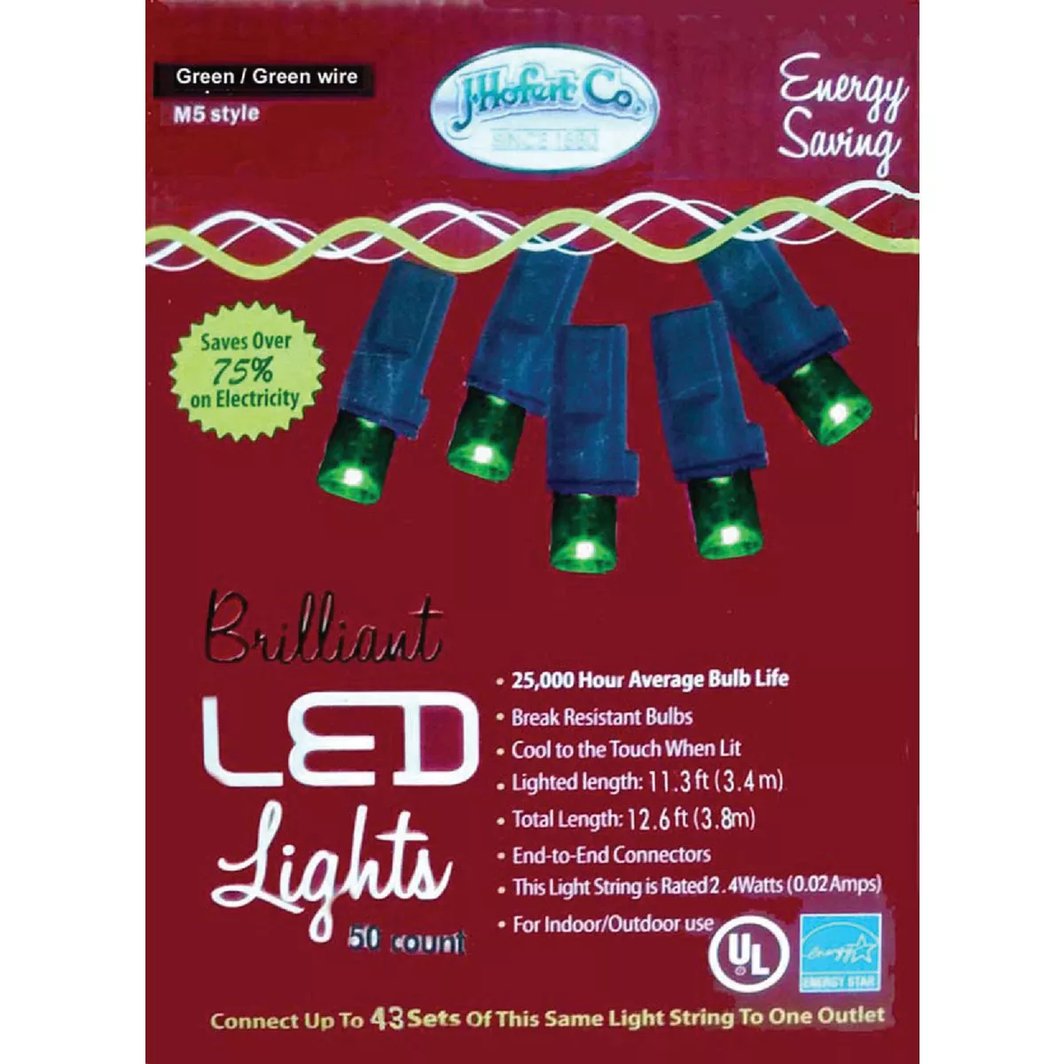 J Hofert Green 50-Bulb M5 LED Light Set - photo 2