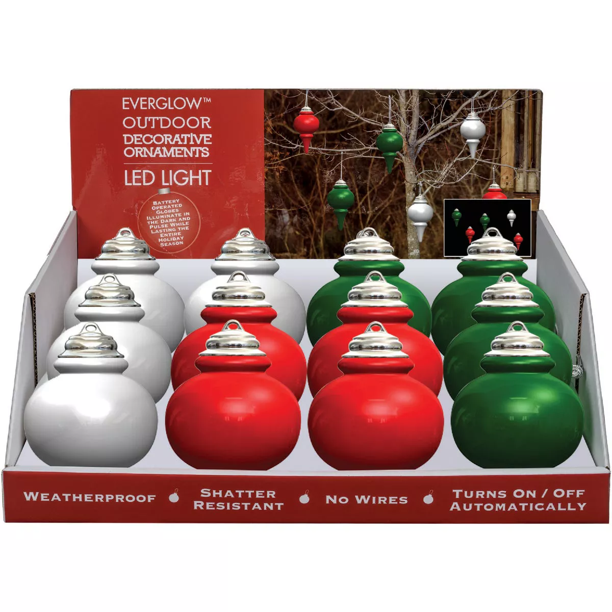 Xodus 9 In. Shatter Resistant LED Outdoor Finial Christmas Ornament - photo 2