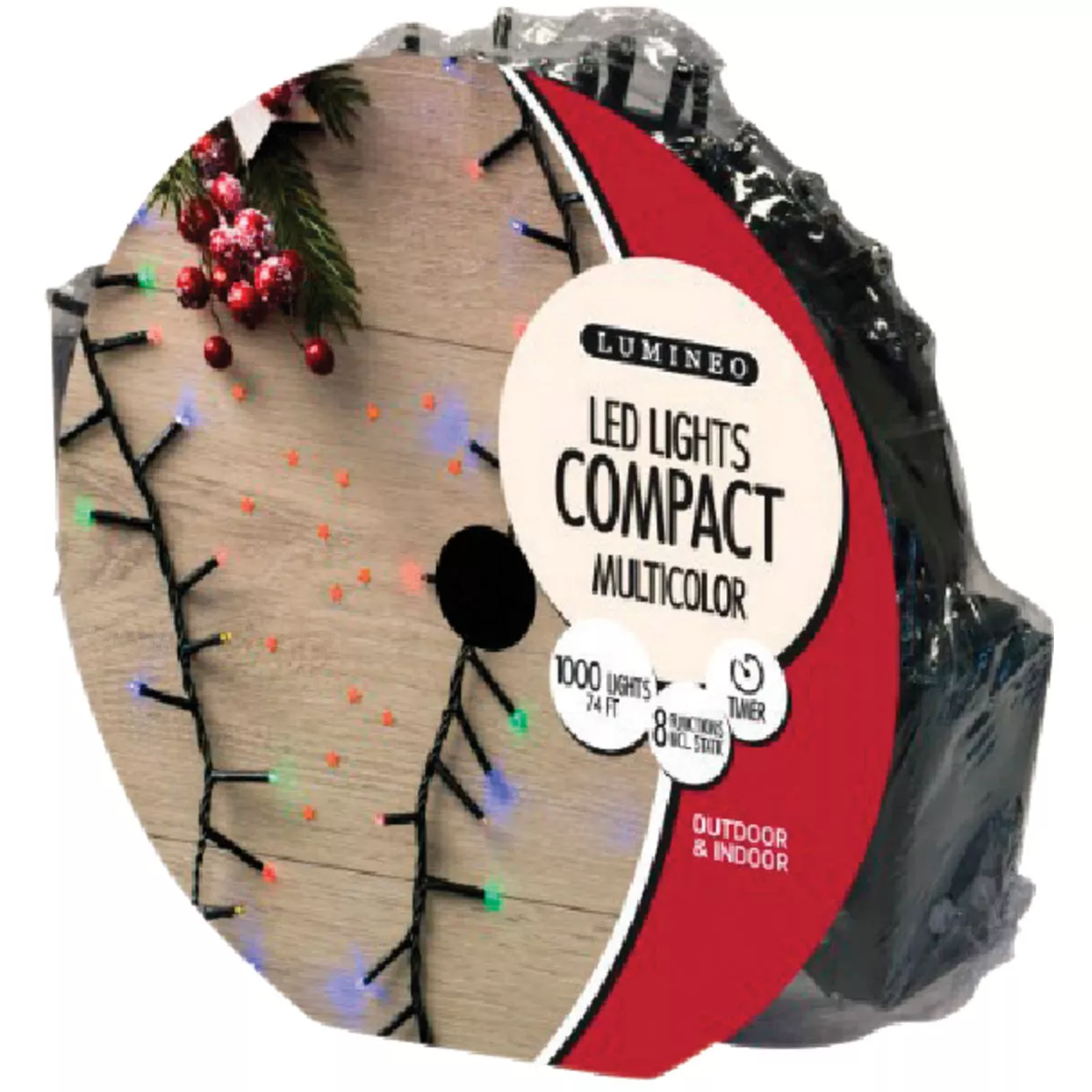 Lumineo Multi 1000-Bulb LED Compact Light Set with Dark Green Wire - photo 2