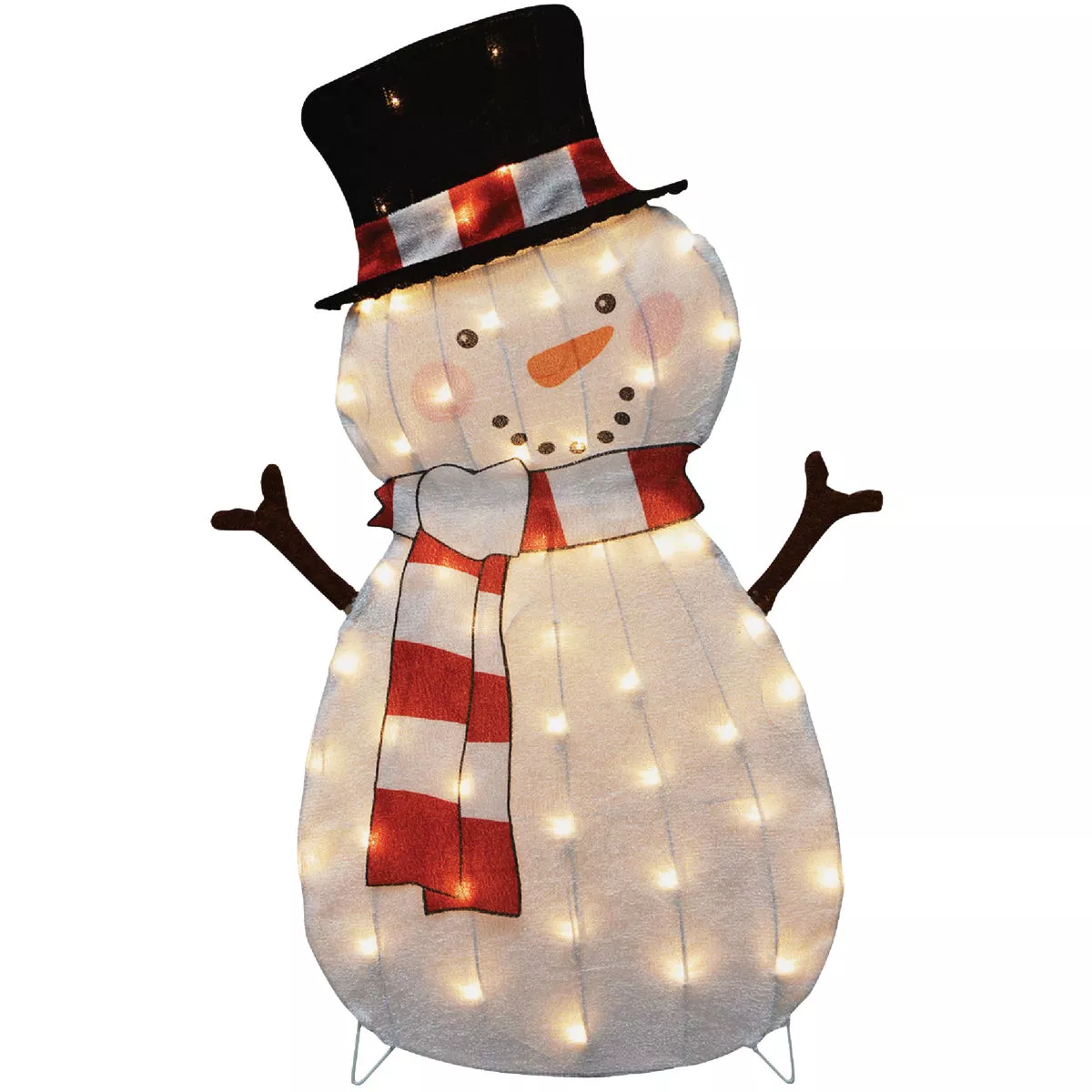 Candy Cane Lane 32 In. LED Snowman Holiday Yard Art