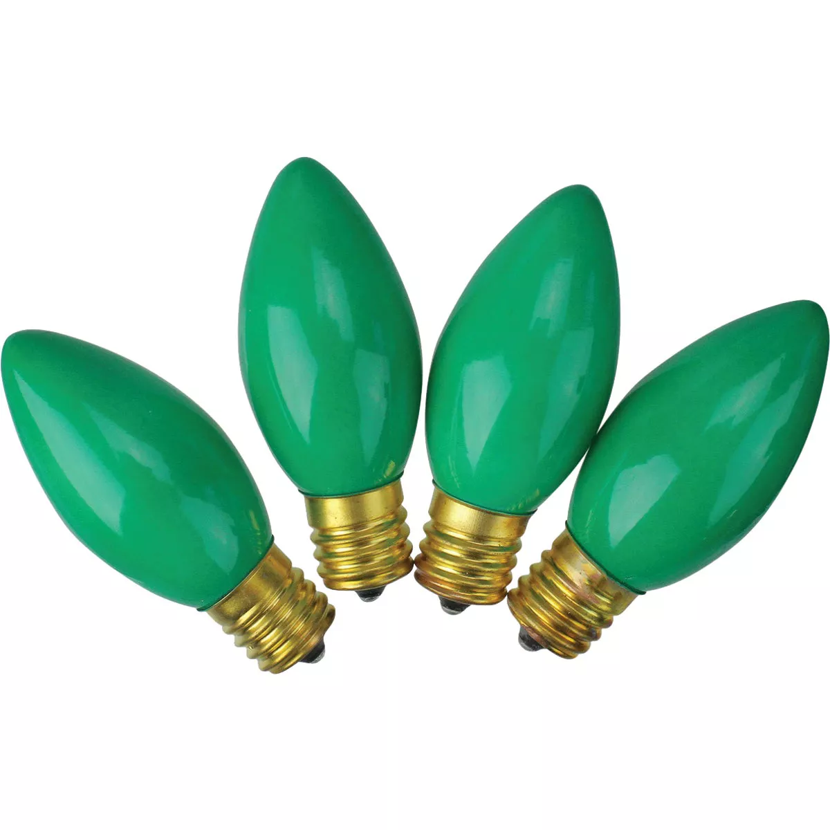 Home Impressions C9 Green Ceramic 125V Replacement Light Bulb (4-Pack)