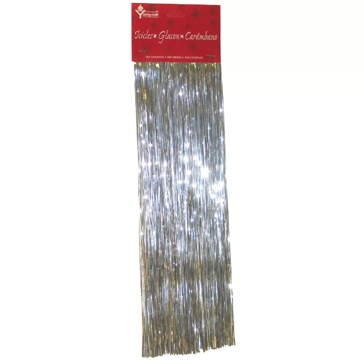 Holiday Trims 500-Strand Silver Icicles