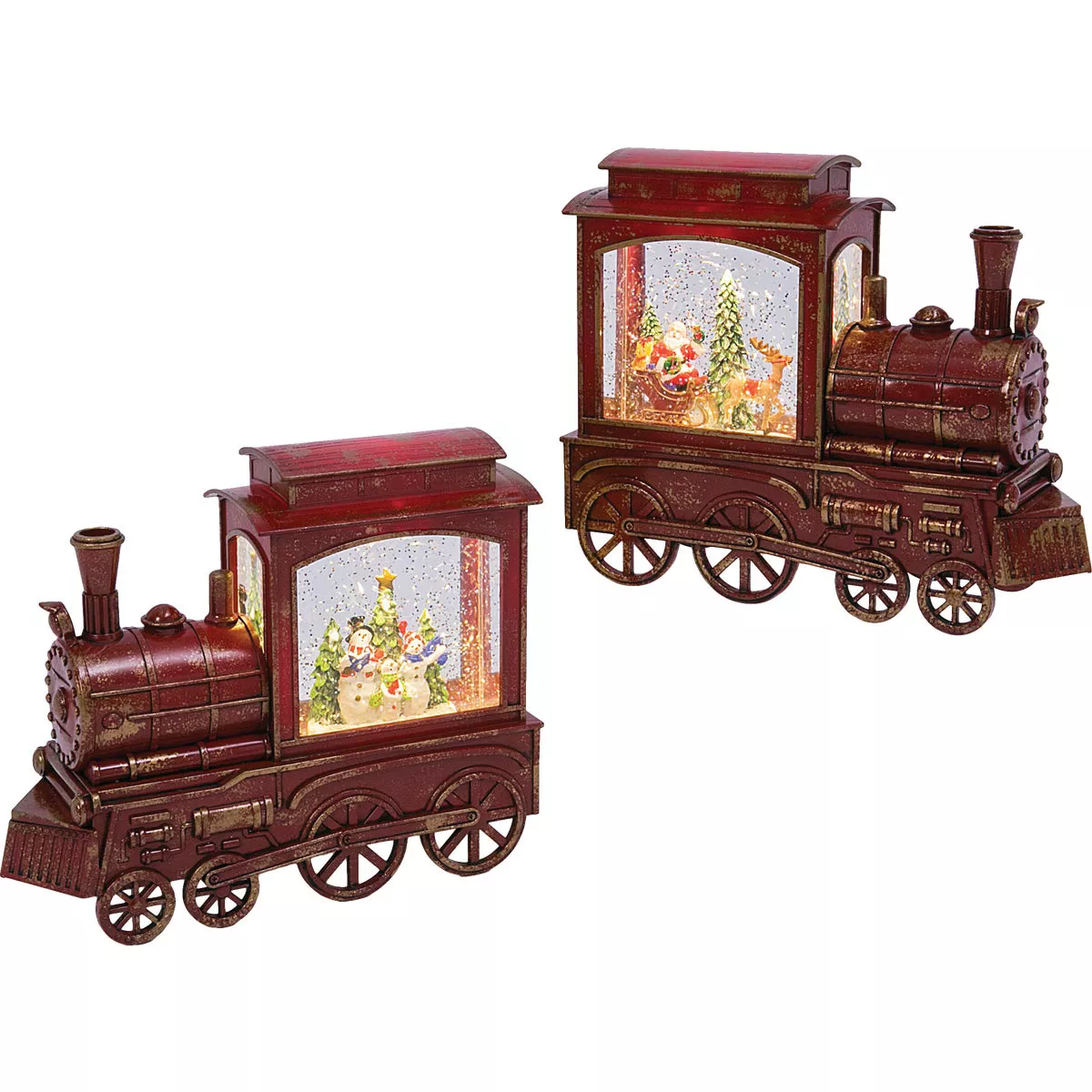 Gerson 9-1/4 In. H. Battery Operated Lighted Musical Spinning Water Train