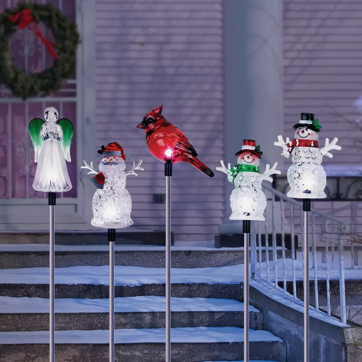 Alpine 33 In. LED Solar Winter Iconic Holiday Garden Stake - photo 3