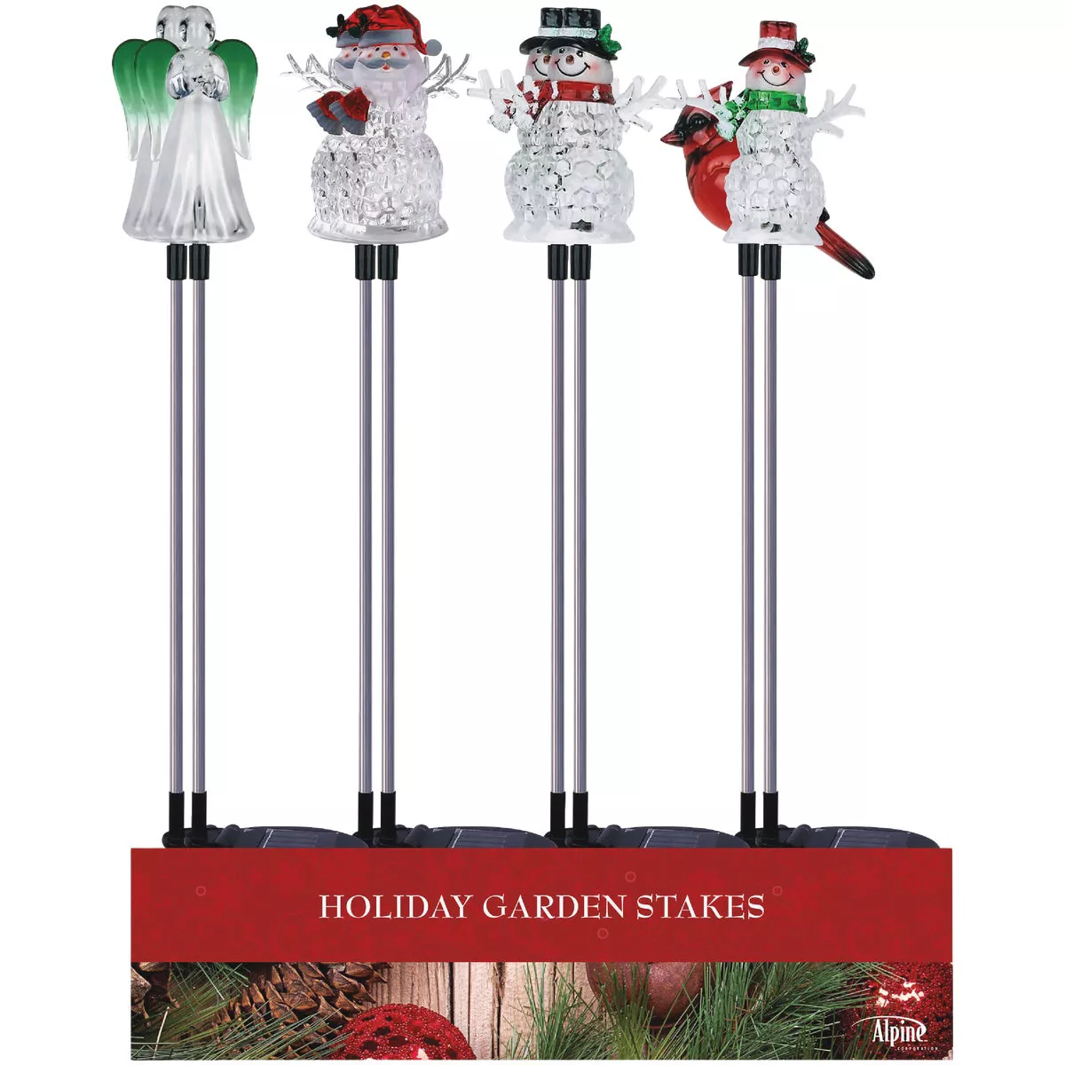 Alpine 33 In. LED Solar Winter Iconic Holiday Garden Stake - photo 2
