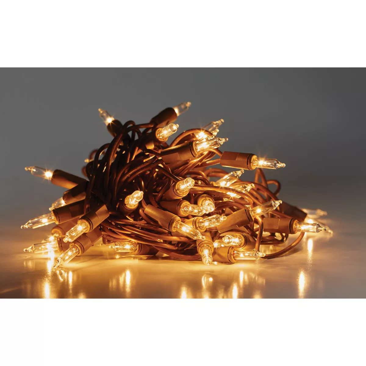 Home Impressions Clear 50-Bulb Mini Incandescent Light Set with Brown Wire - photo 3