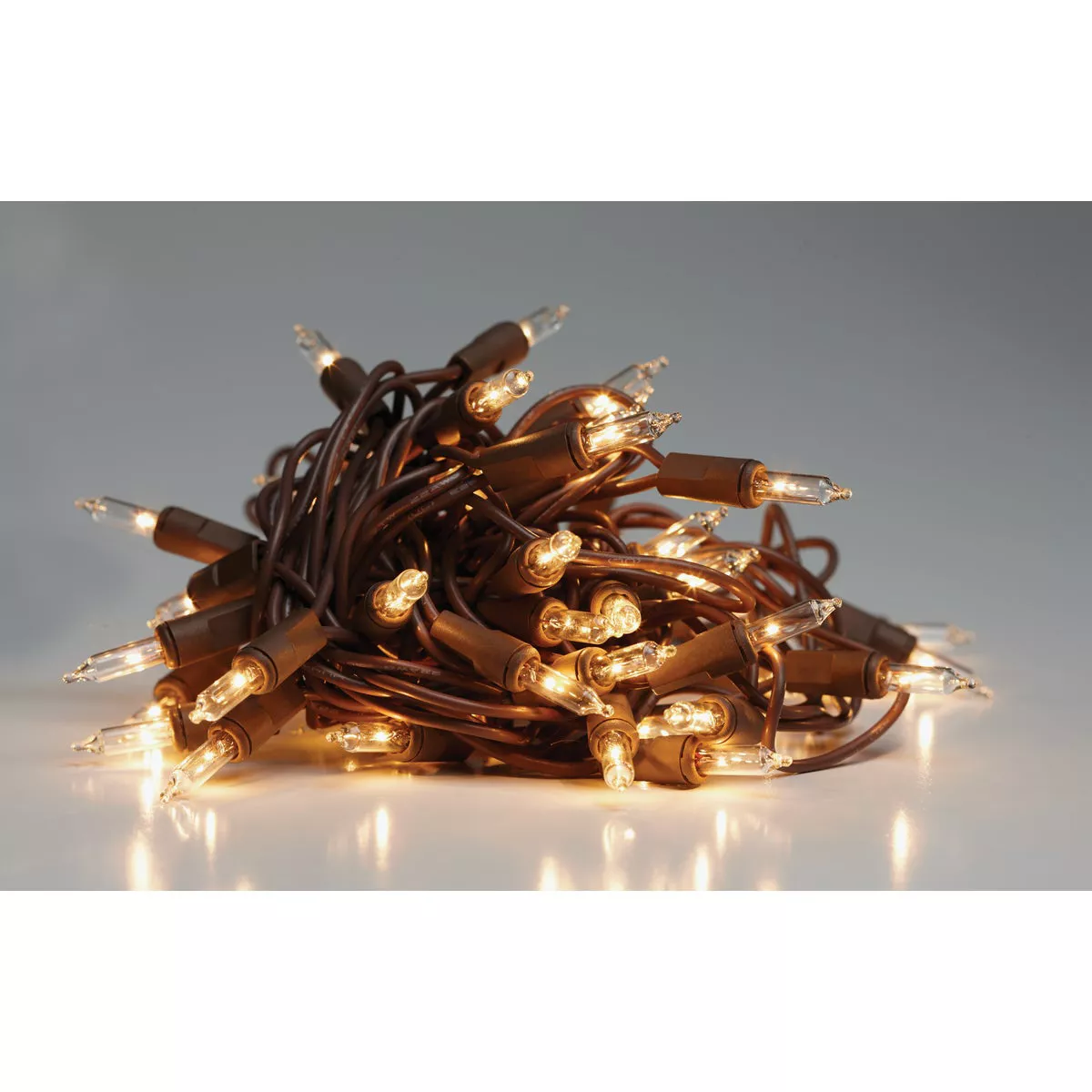 Home Impressions Clear 50-Bulb Mini Incandescent Light Set with Brown Wire - photo 2