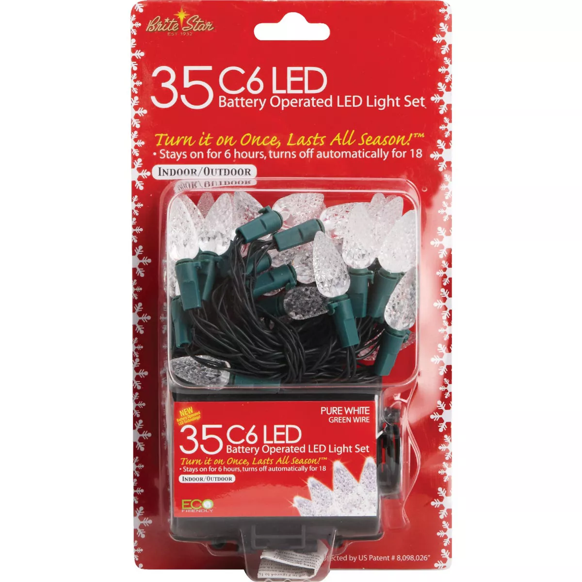 Danson Decor Warm White 35-Bulb C6 LED Battery Operated Light Set - photo 2
