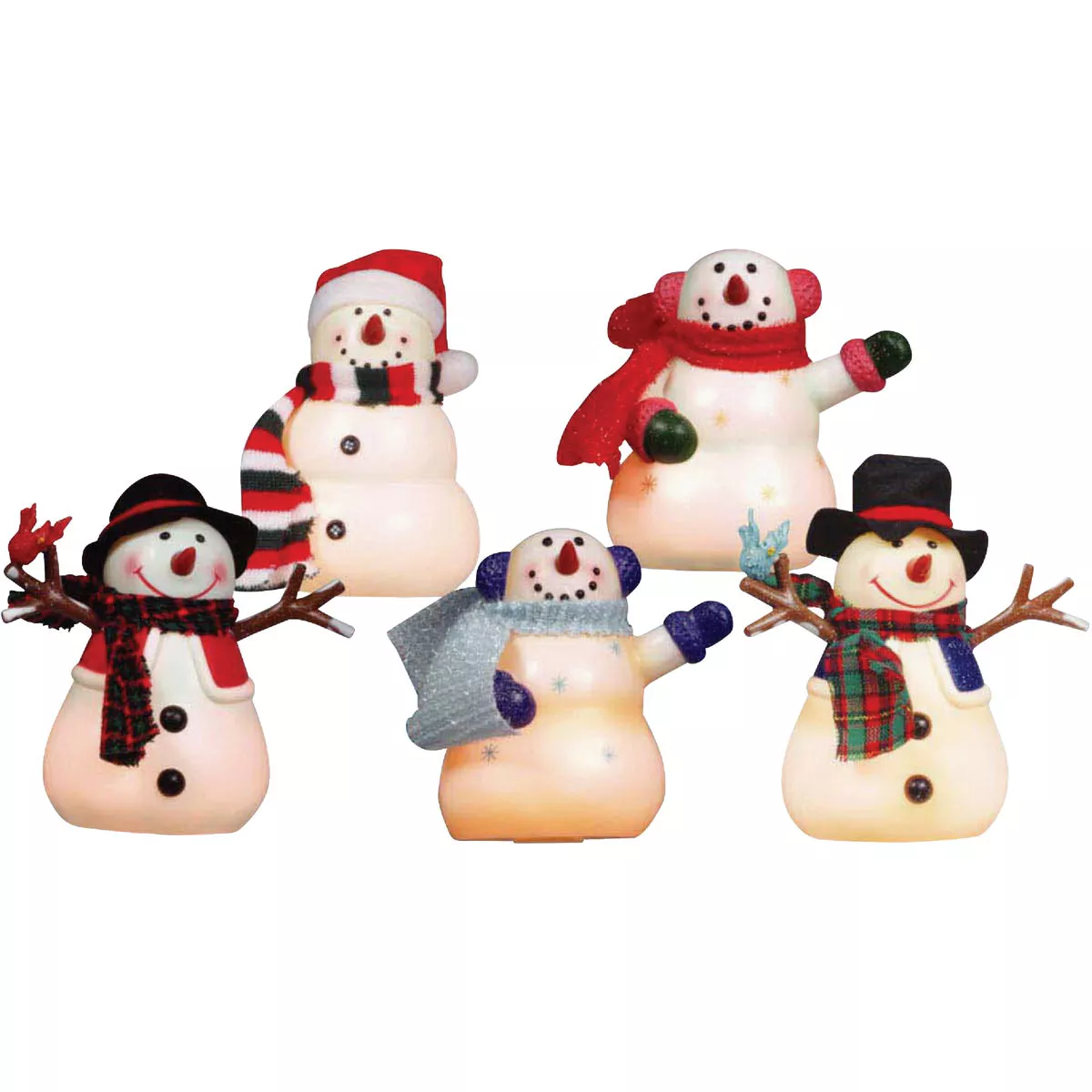 J Hofert 6 In. Incandescent Snowman Pathway Marker Light Set (5 per set)
