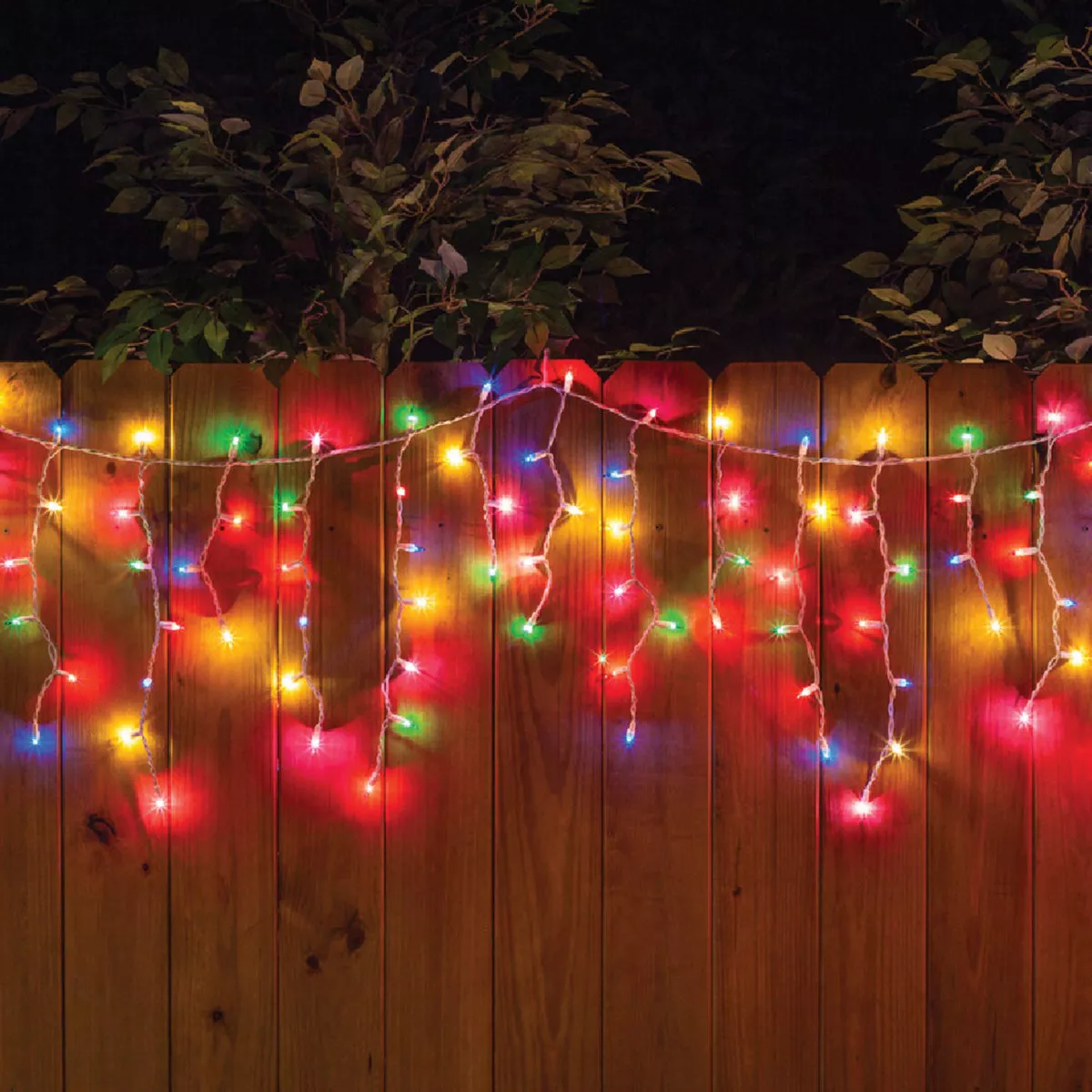 J Hofert Multi 100-Bulb Mini Incandescent Icicle Light Set with White Wire - photo 8