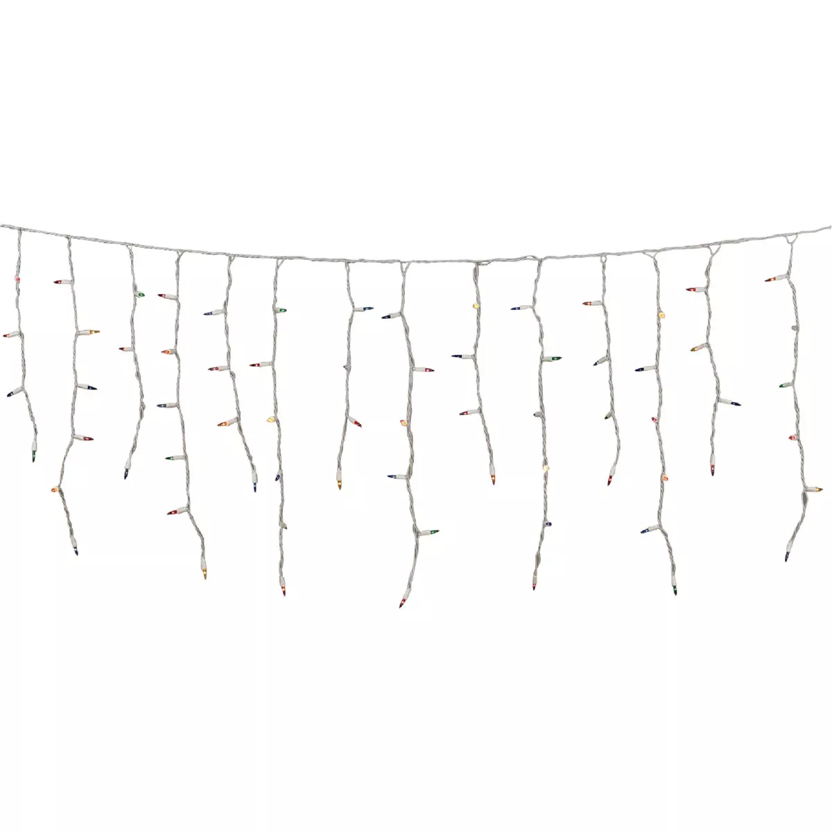 J Hofert Multi 150-Bulb Heavy-Duty Mini Incandescent Icicle Light Set with White Wire - photo 2