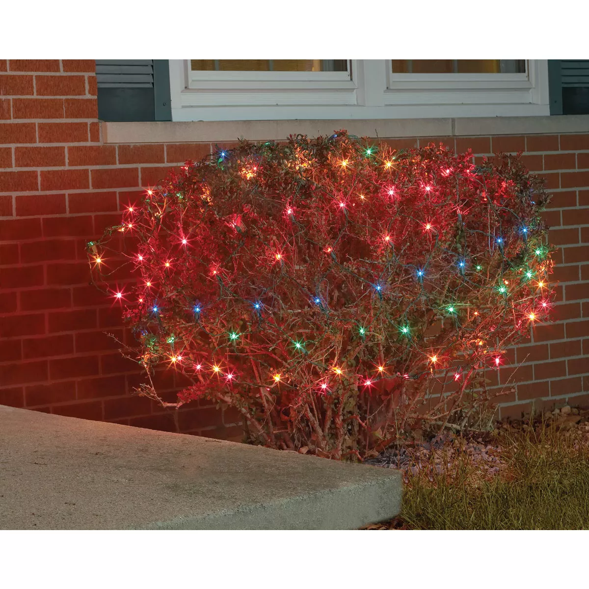 Home Impressions Blue 150-Bulb Mini Incandescent 4 Ft. x 6 Ft. Heavy-Duty Net Light Set - photo 5