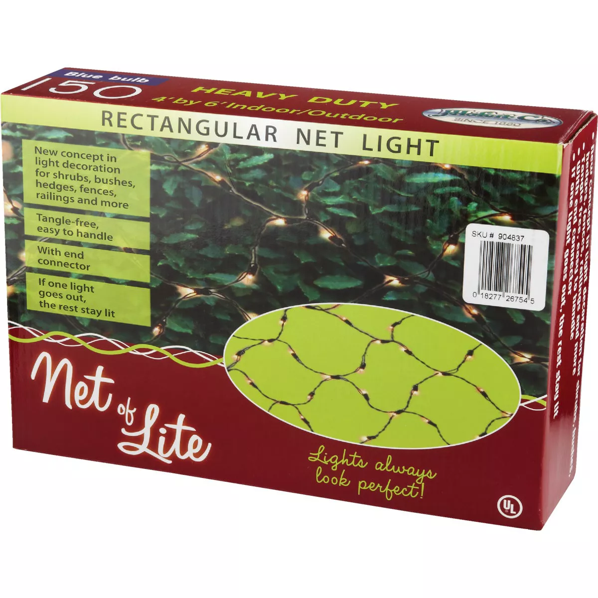 Home Impressions Blue 150-Bulb Mini Incandescent 4 Ft. x 6 Ft. Heavy-Duty Net Light Set - photo 4