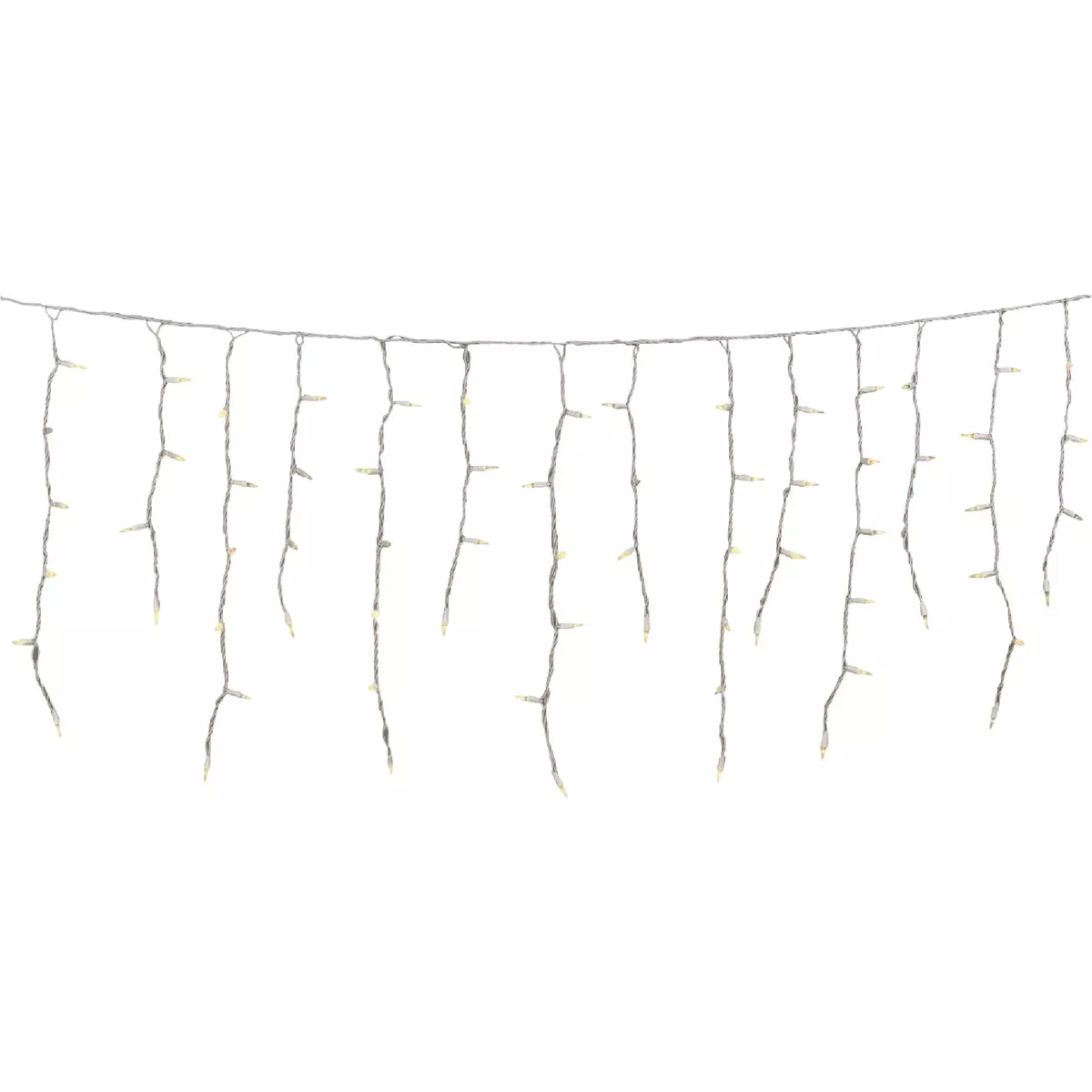 J Hofert Clear 100-Bulb Mini Incandescent Icicle Light Set with White Wire