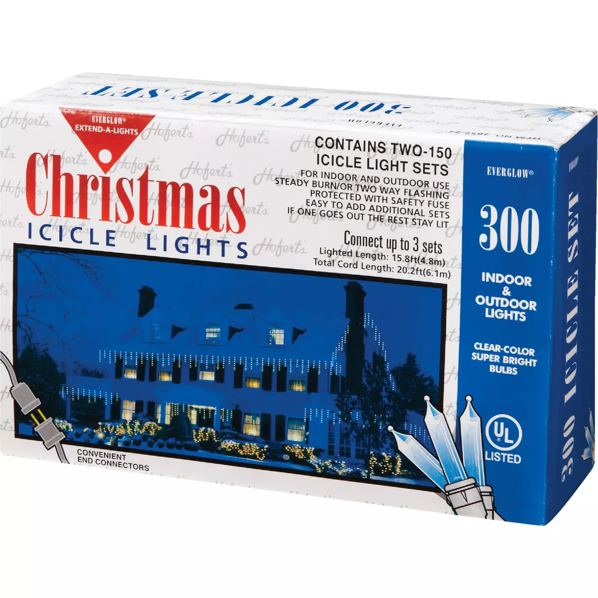 Home Impressions Clear 300-Bulb MiniIncandescent Icicle Light Set withWhite Wire - photo 6