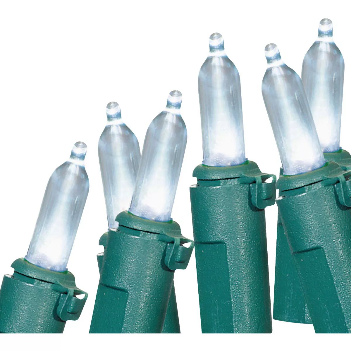 Cool White 100-Bulb Mini Incandescent-Style LED String Light Set with Green Wire