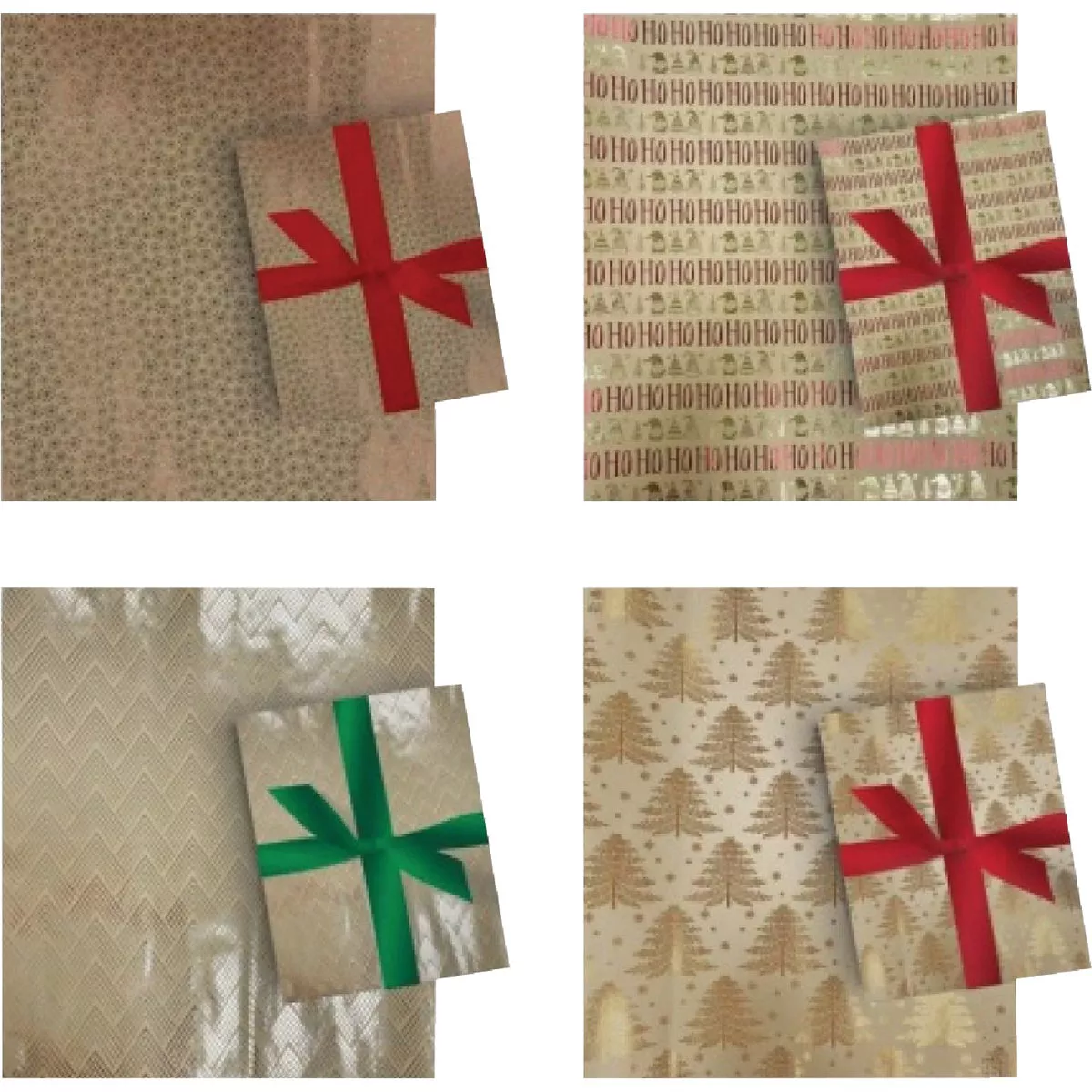 Paper Images 30 In. Hot Stamp Kraft Paper Gift Wrapping Paper