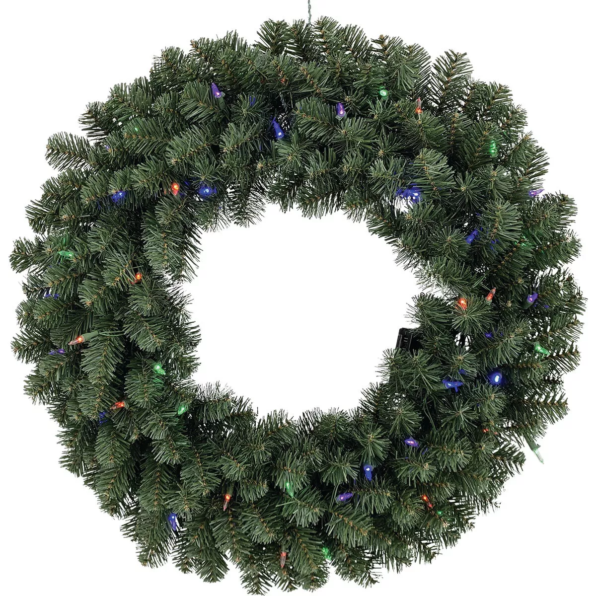 Gerson 24 In. 50-Bulb Color Changing LED Balsam Pine Prelit Wreath - photo 2