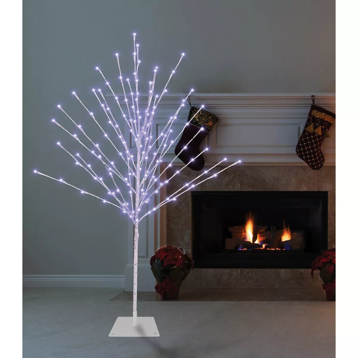 Alpine 5 Ft. 150-Bulb Cool White Twinkling LED Prelit Artificial Christmas Tree - photo 2