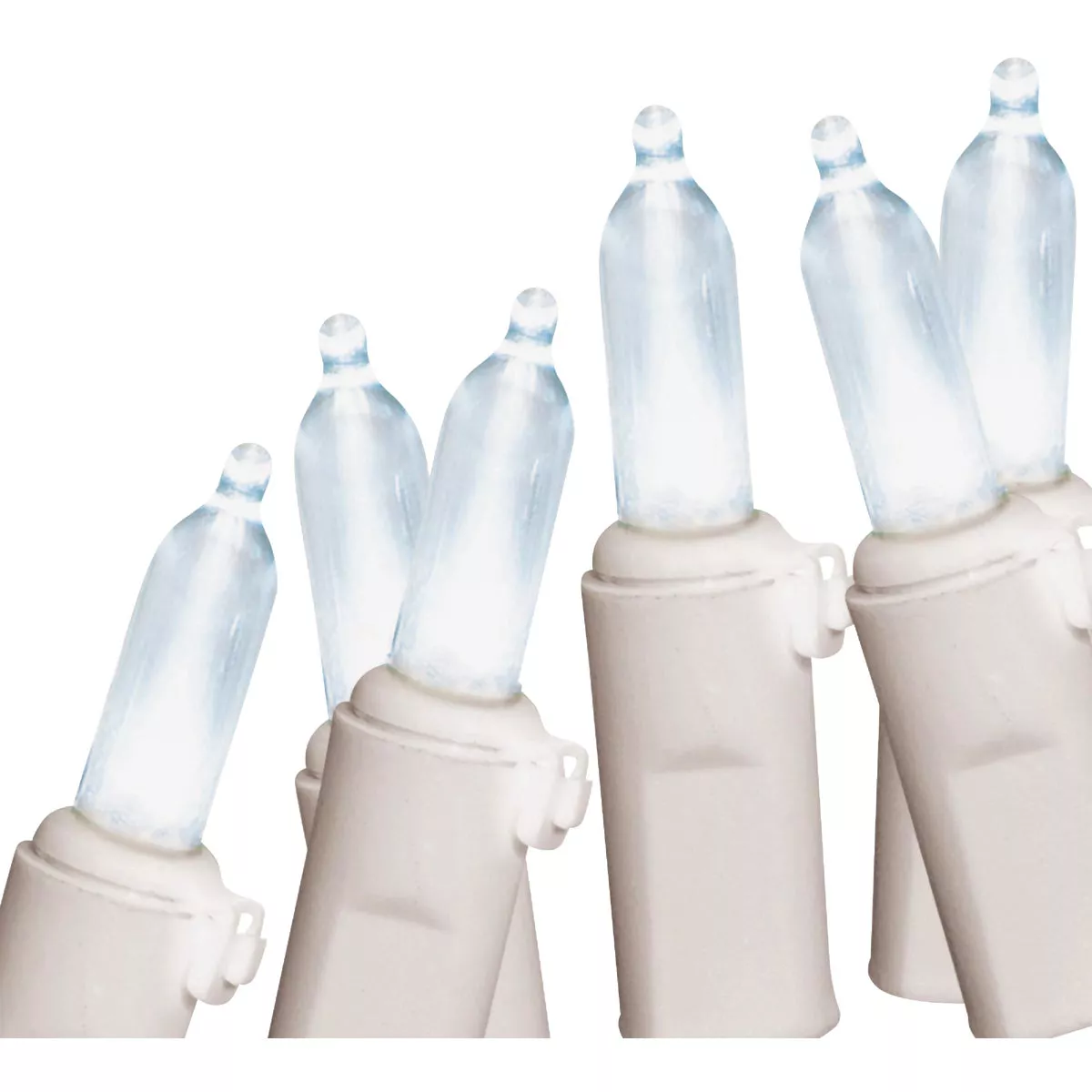 Cool White 100-Bulb Mini Incandescent-Style LED String Light Set with White Wire