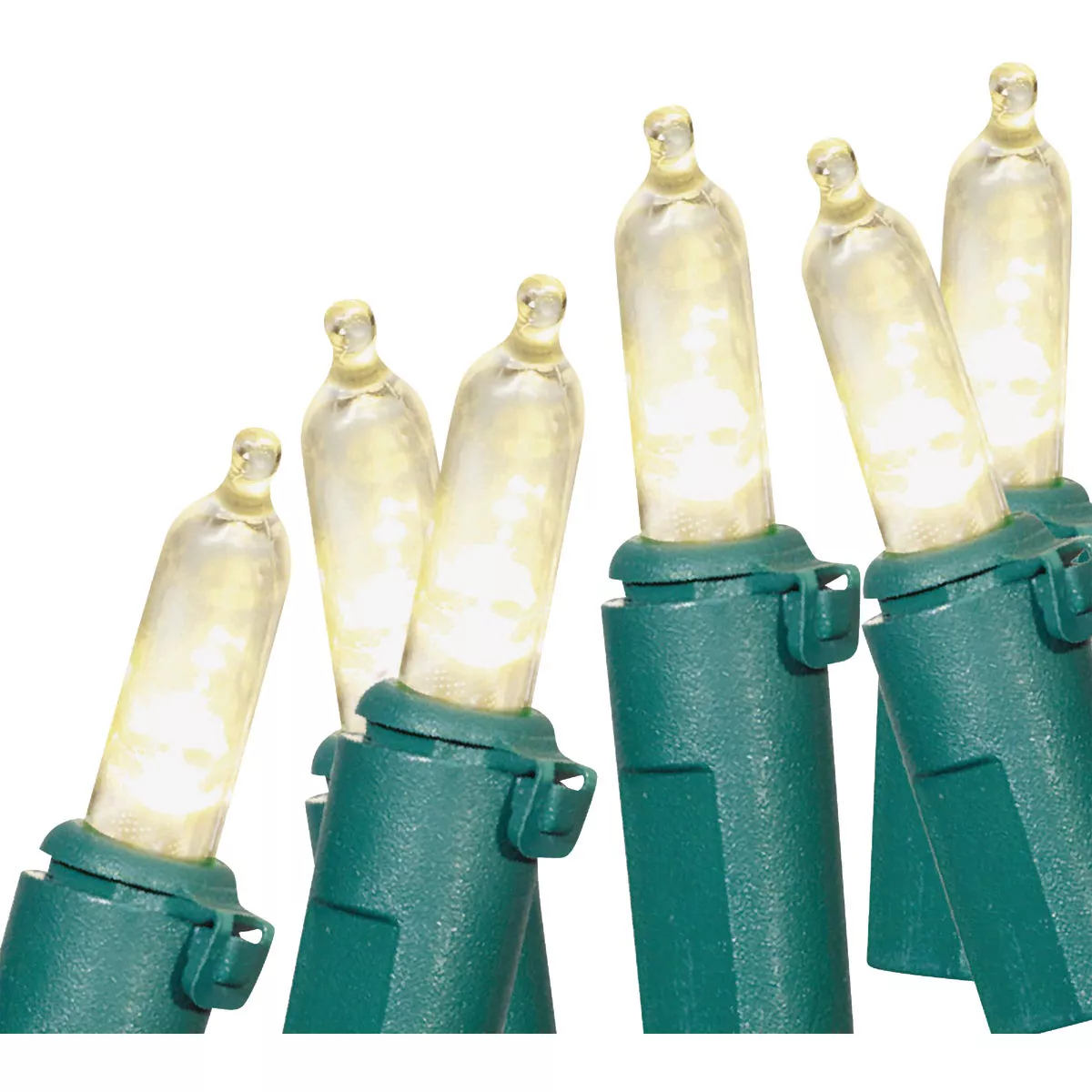 Warm White 200-Bulb Mini Incandescent-Style LED String Light Set with Green Wire