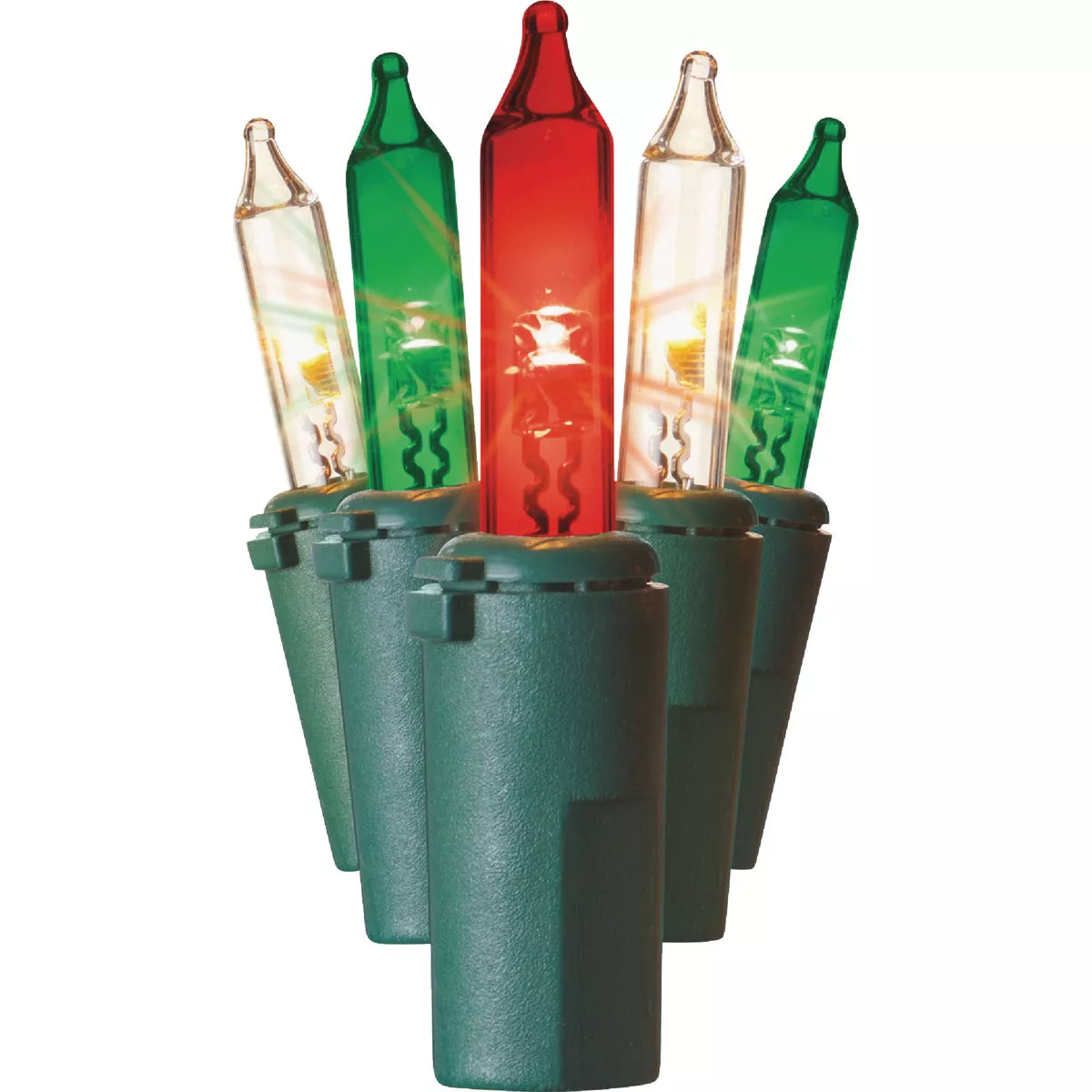 Sylvania Red/Warm White/Green 100-Bulb Staylit Traditional Glow Glass Mini LED Light Set