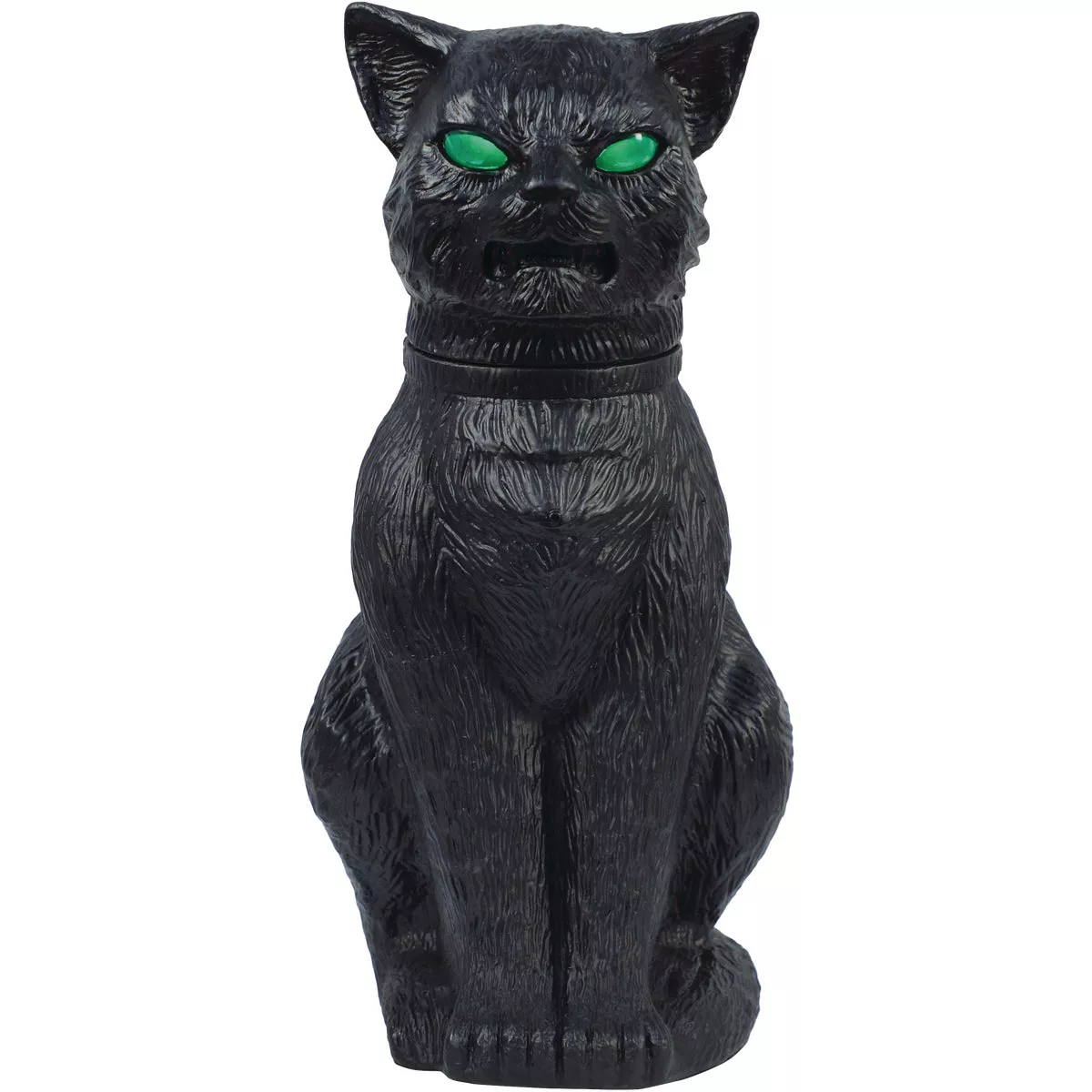 16 In. LED Head-Turning Lighted Cemetery Cat Halloween Decoration
