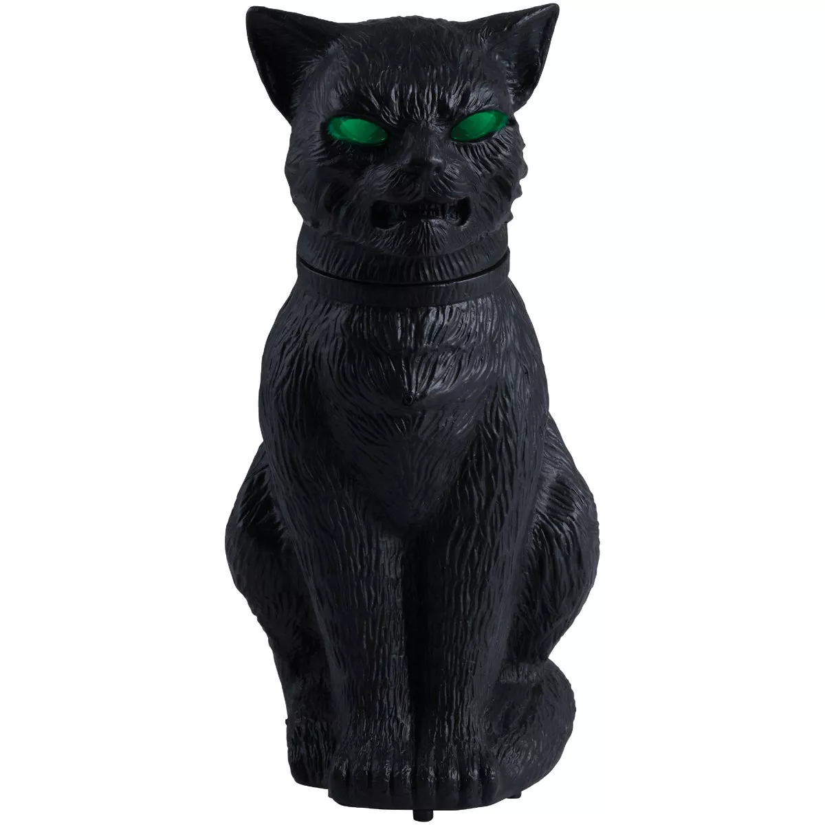 16 In. LED Head-Turning Lighted Cemetery Cat Halloween Decoration - photo 3