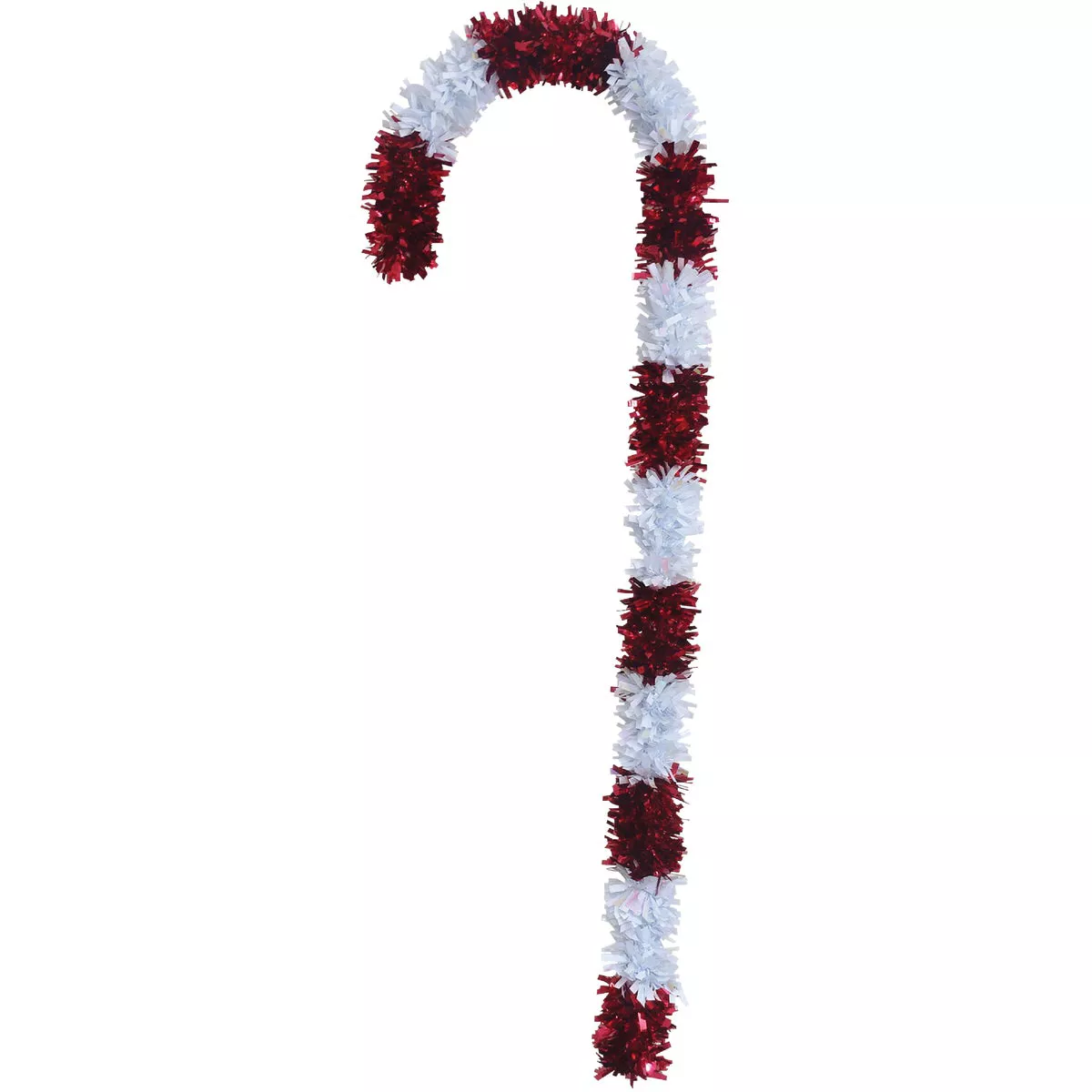 F C Young 48 In. Red & Opal Tinsel Candy Cane