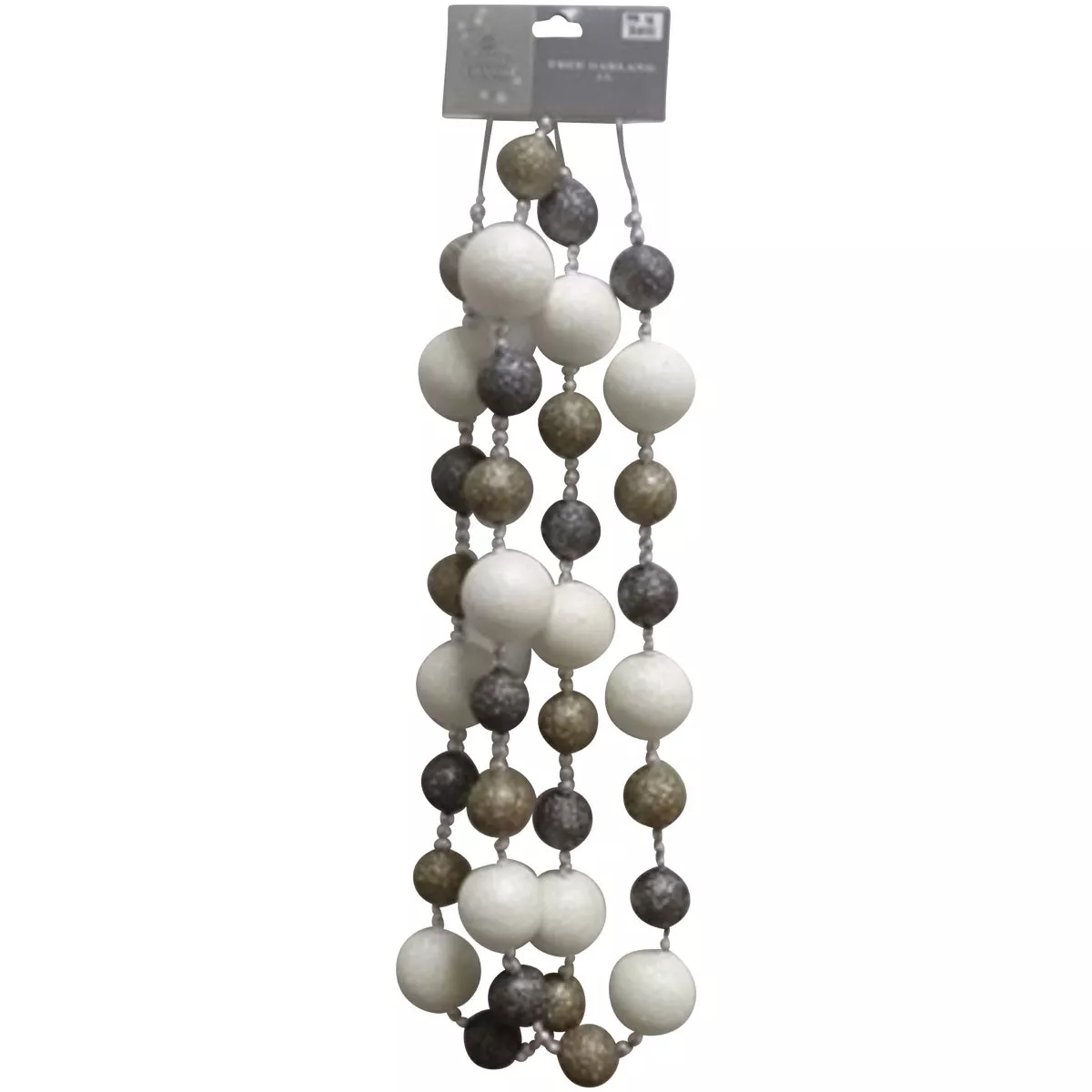 Youngcraft 6 Ft. White, Champagne, & Silver Glitter Ball Garland